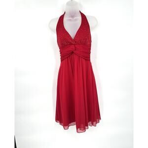 Vintage Y2K Love Tease Red Babydoll Fairy Sparkle Dress Size M Formal Prom HOCO